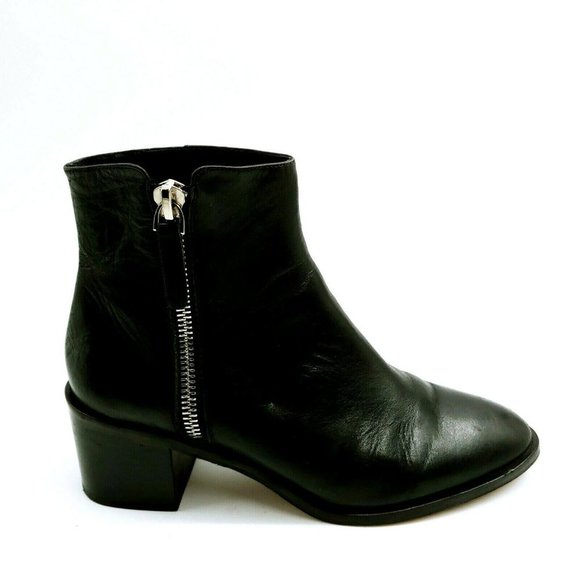 Alias Mae Womans HighHeel Ankle Boot Black Leather‎ - Picture 1 of 9